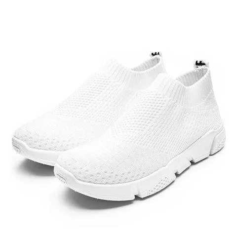 Soft women's sock shoes knitting shoesslip on sneakers breathable tennis shoes