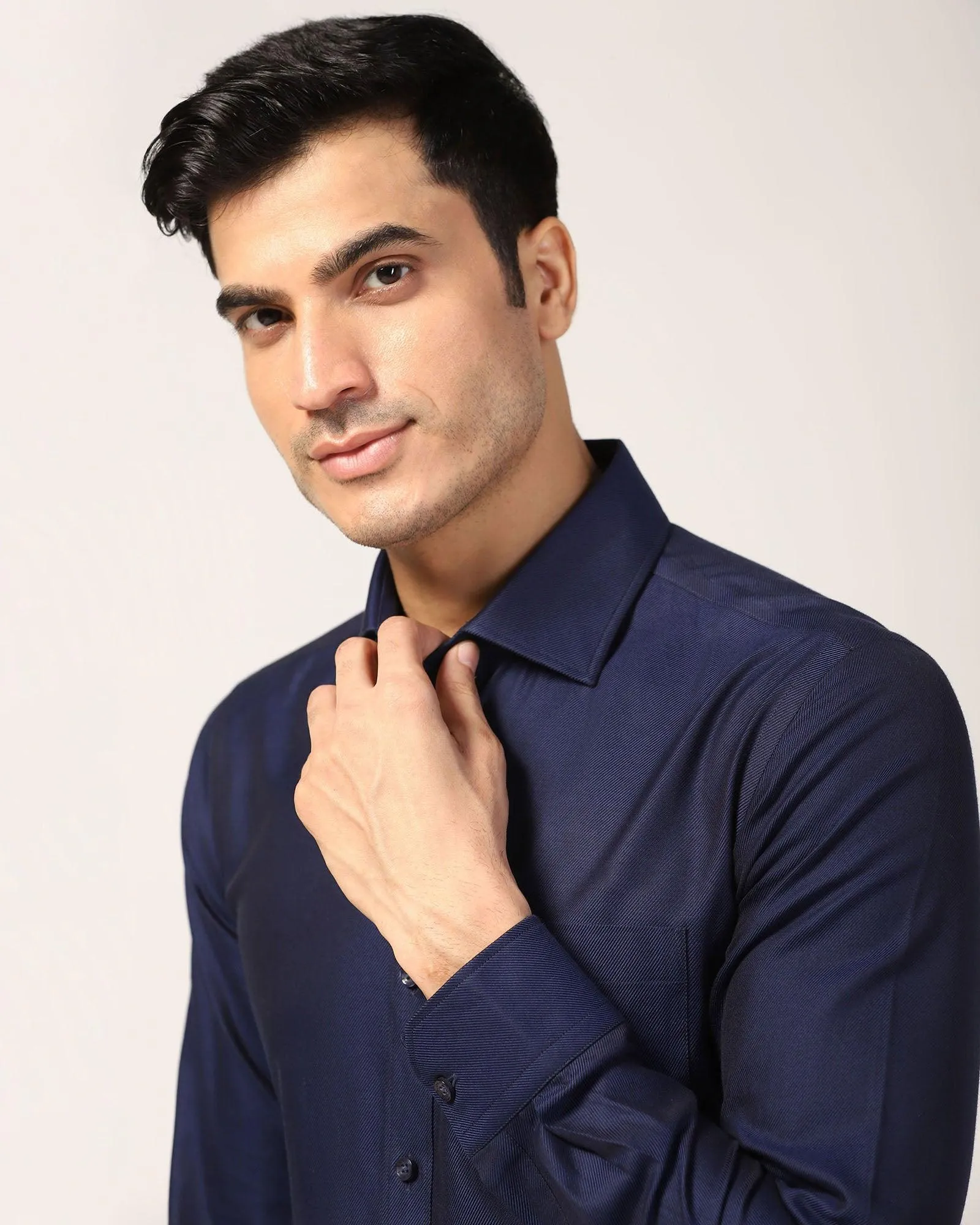 Temp Tech Formal Navy Solid Shirt - Antony