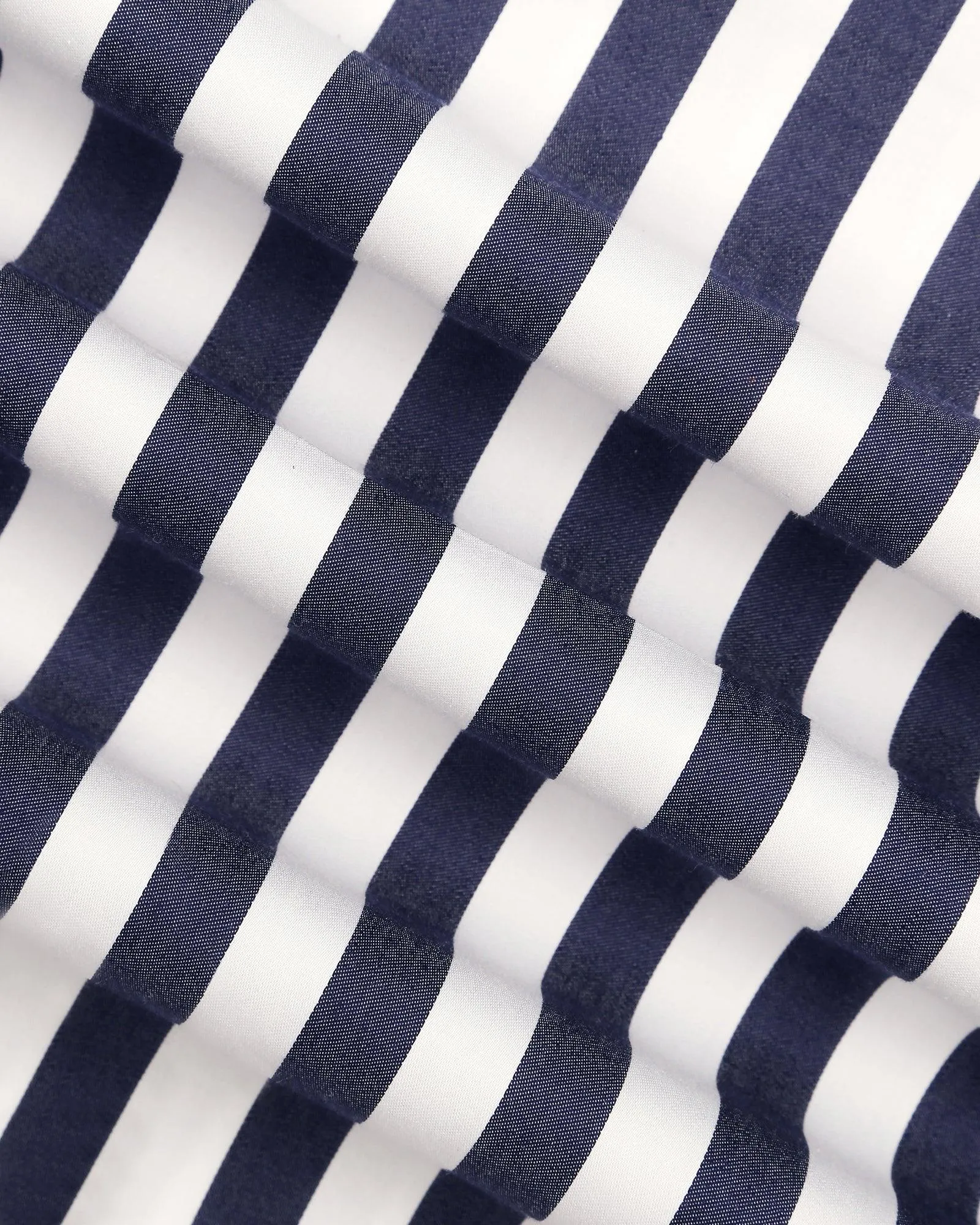 Temp Tech Formal Navy Stripe Shirt - Geneva