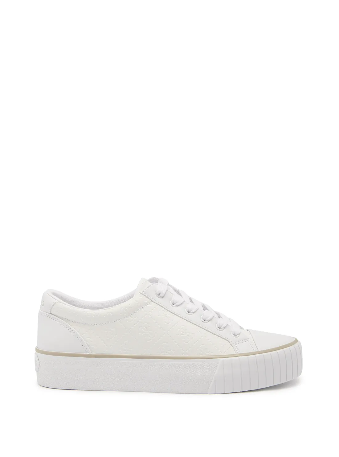 White Nortin Logo Low Top Sneakers